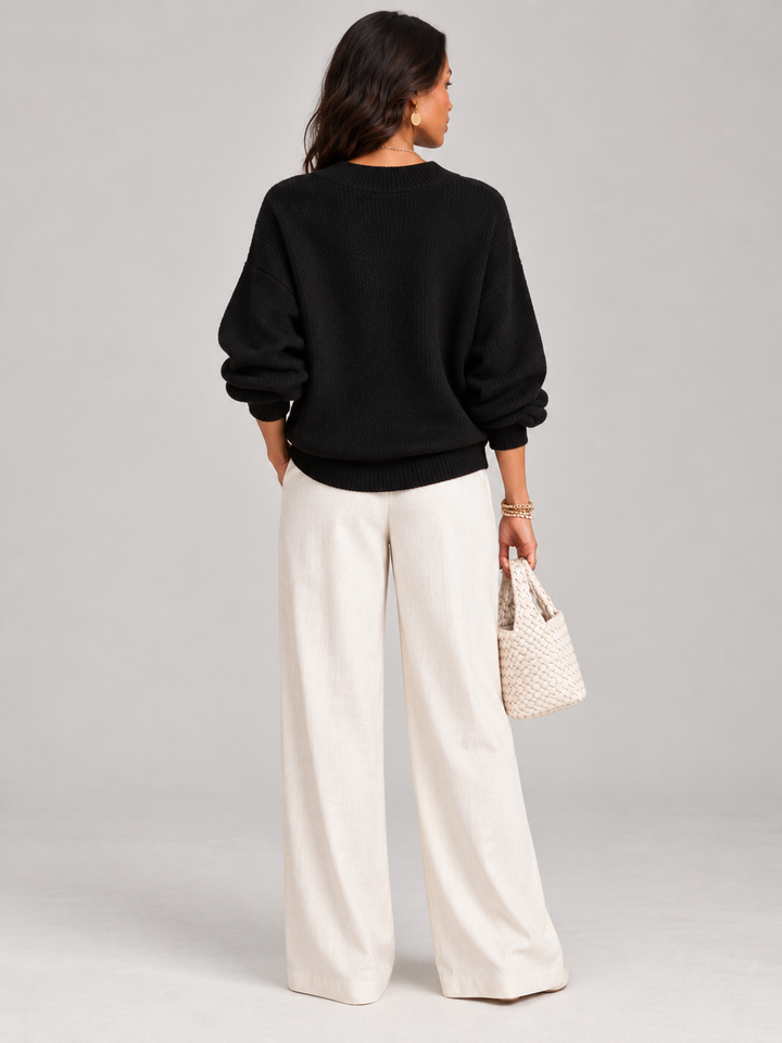 Violet™ | Loose V-Neck Jumper