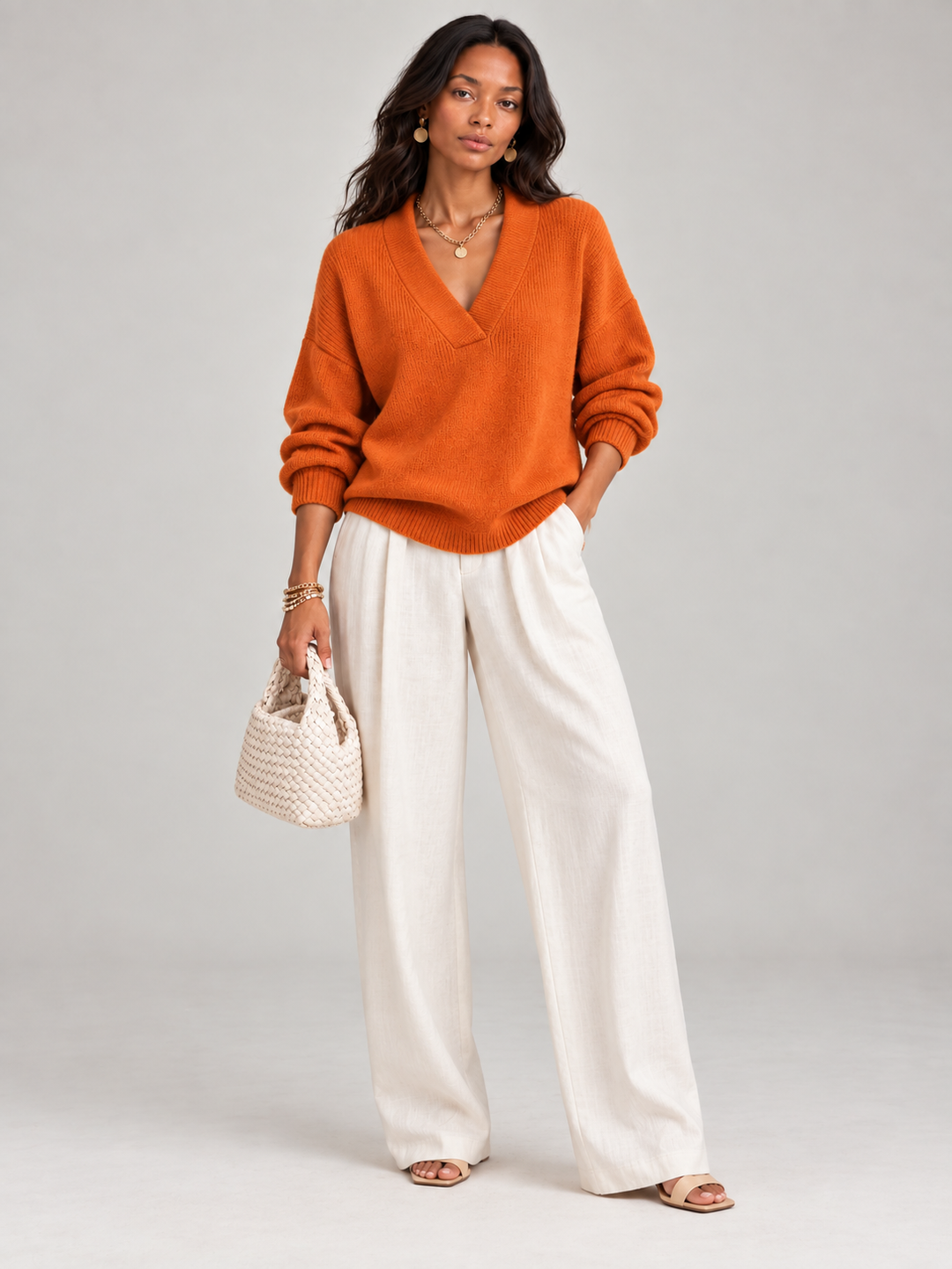 Violet™ | Loose V-Neck Jumper
