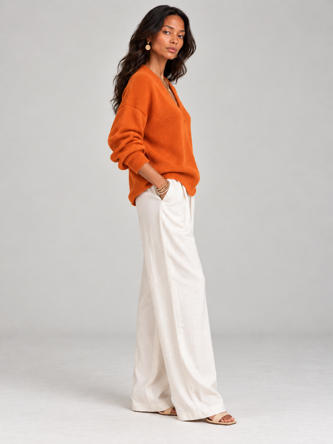 Violet™ | Loose V-Neck Jumper