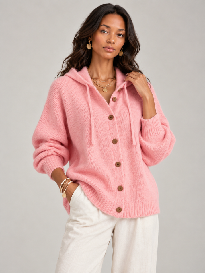 Bonnie™ | Hooded Knit Cardigan with Buttons