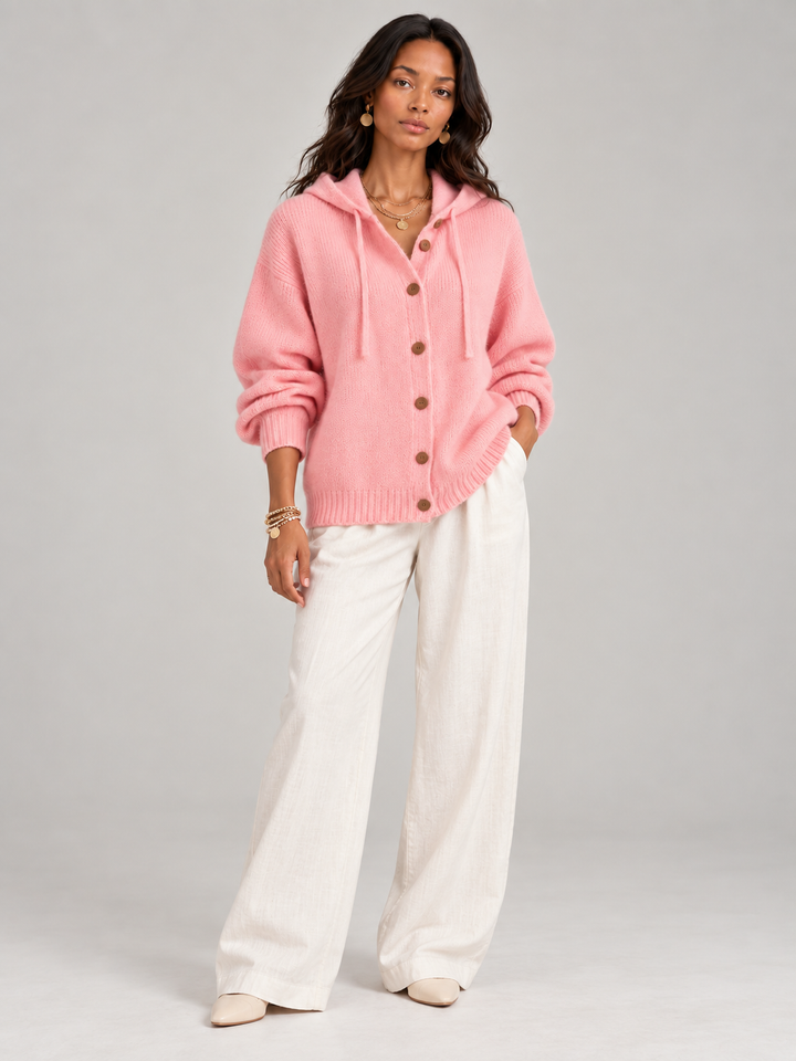 Bonnie™ | Hooded Knit Cardigan with Buttons