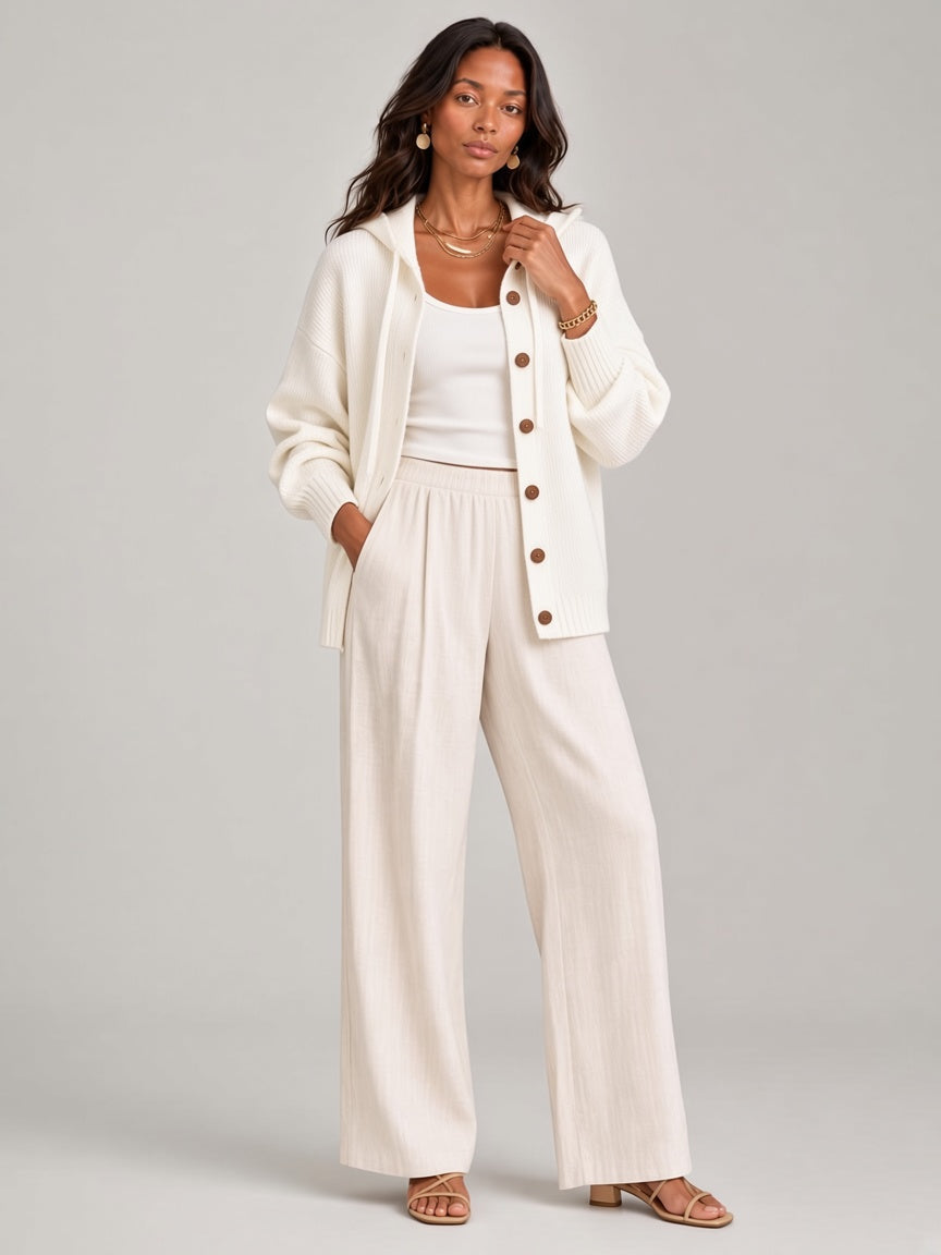 Bonnie™ | Hooded Knit Cardigan with Buttons
