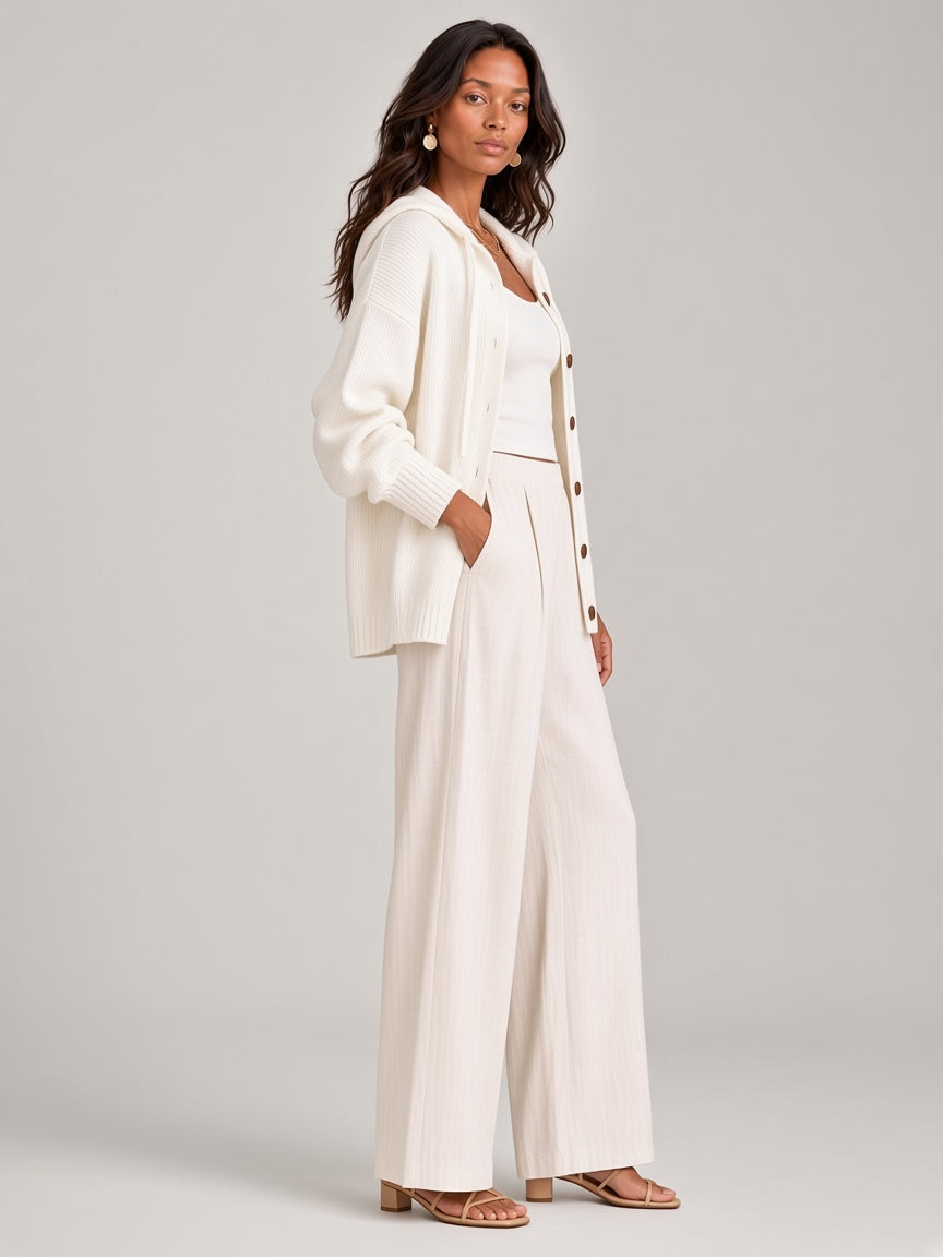 Bonnie™ | Hooded Knit Cardigan with Buttons