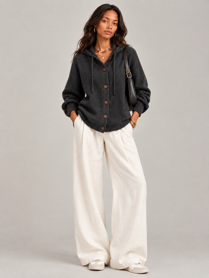 Bonnie™ | Hooded Knit Cardigan with Buttons