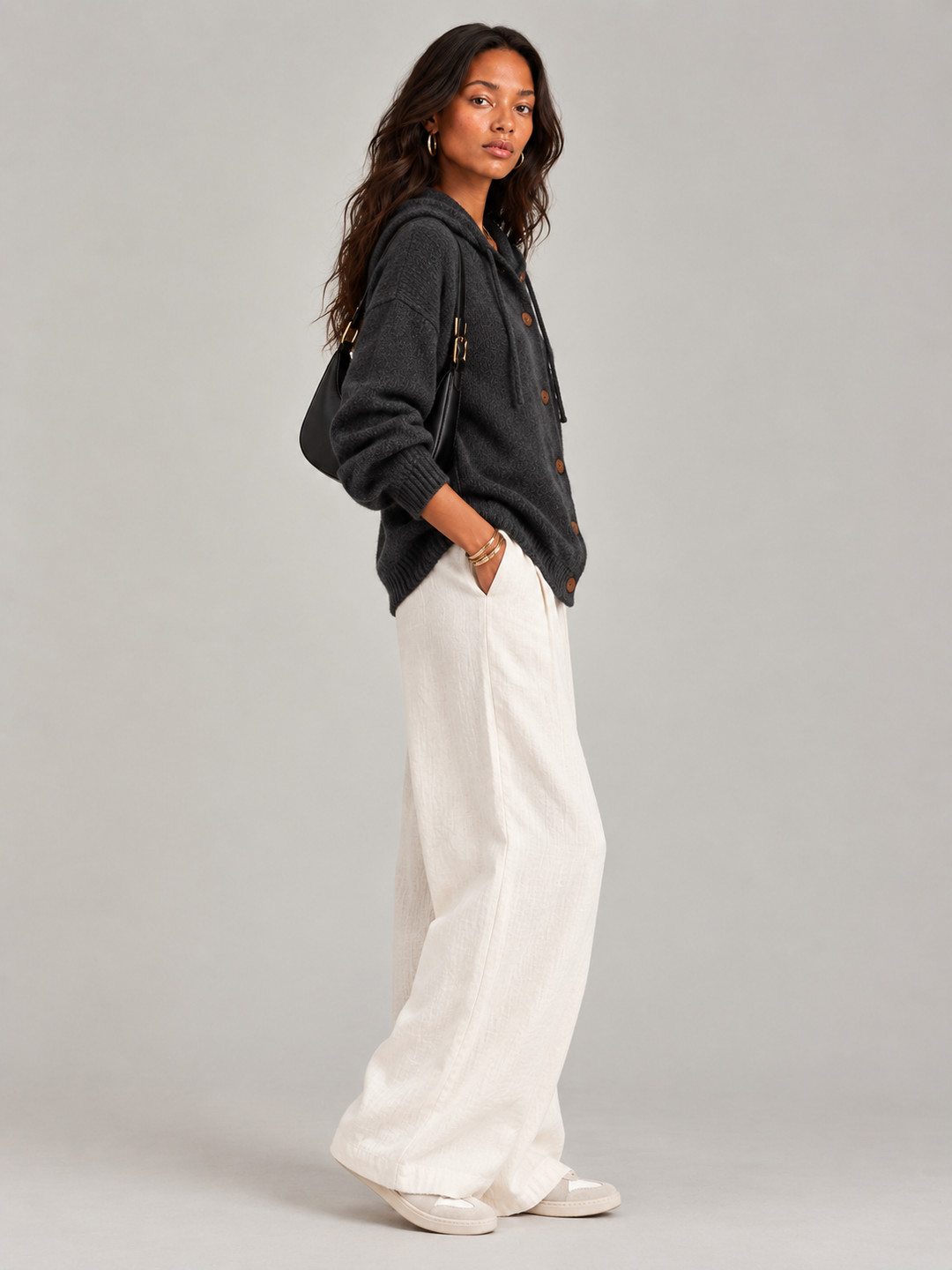 Bonnie™ | Hooded Knit Cardigan with Buttons