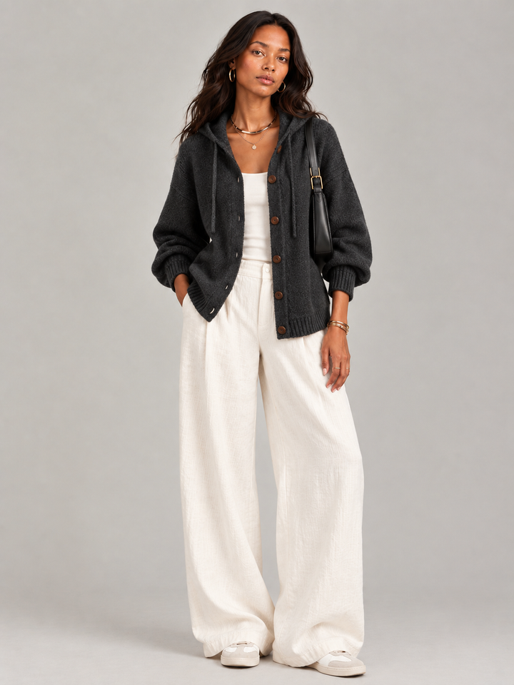 Bonnie™ | Hooded Knit Cardigan with Buttons