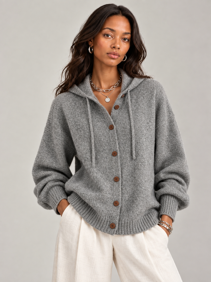 Bonnie™ | Hooded Knit Cardigan with Buttons