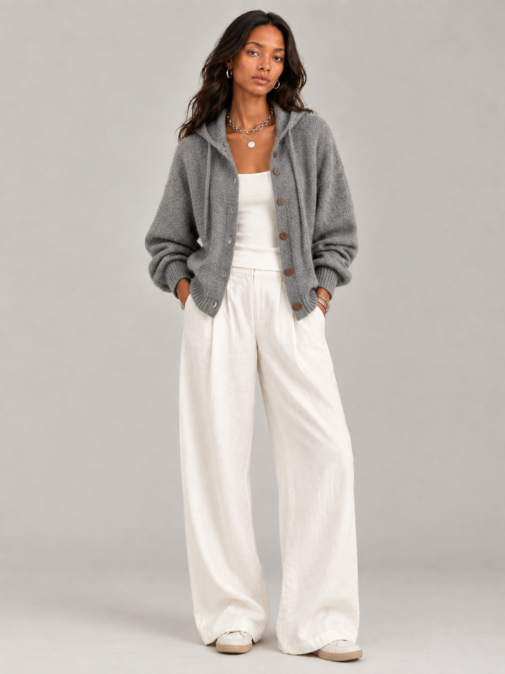 Bonnie™ | Hooded Knit Cardigan with Buttons