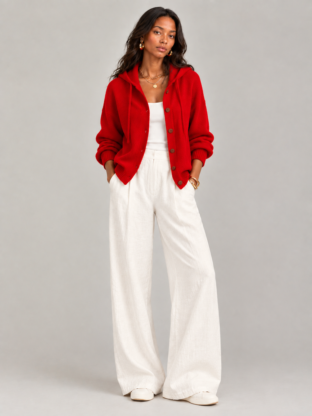 Bonnie™ | Hooded Knit Cardigan with Buttons
