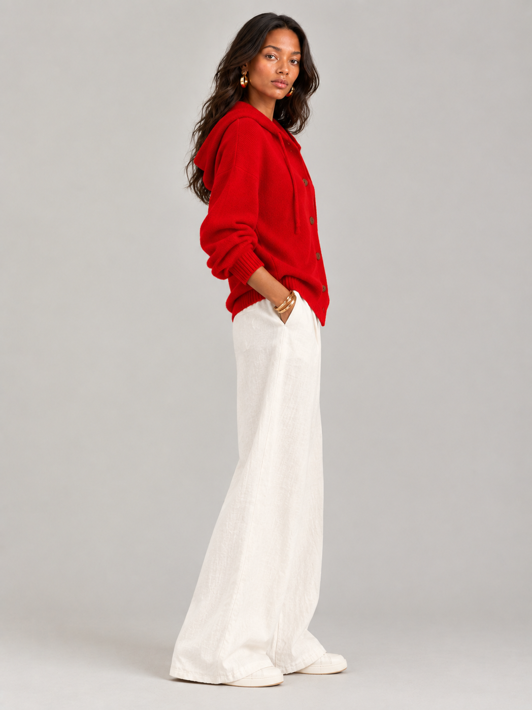 Bonnie™ | Hooded Knit Cardigan with Buttons