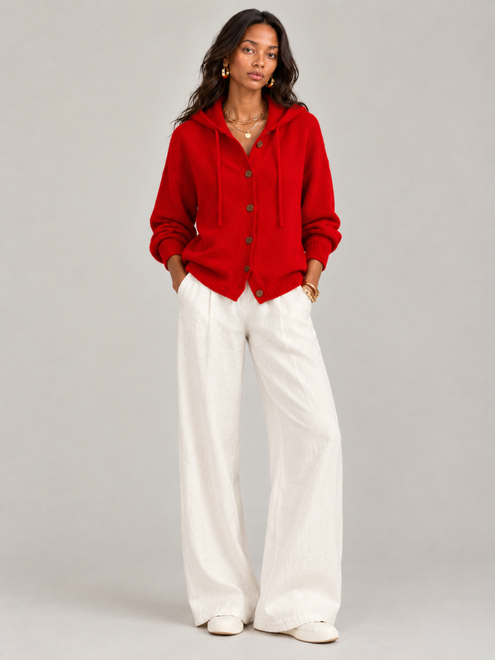 Bonnie™ | Hooded Knit Cardigan with Buttons