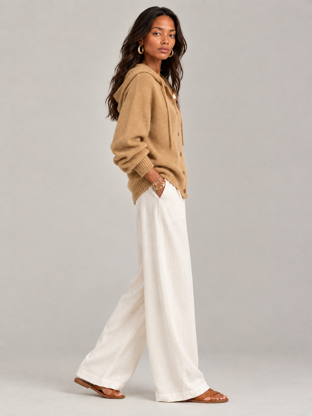 Bonnie™ | Hooded Knit Cardigan with Buttons
