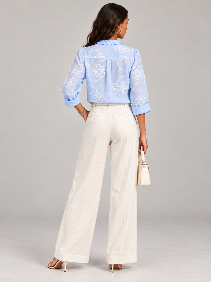 Camilla™ | Elegant Blouse with Floral Embroidery