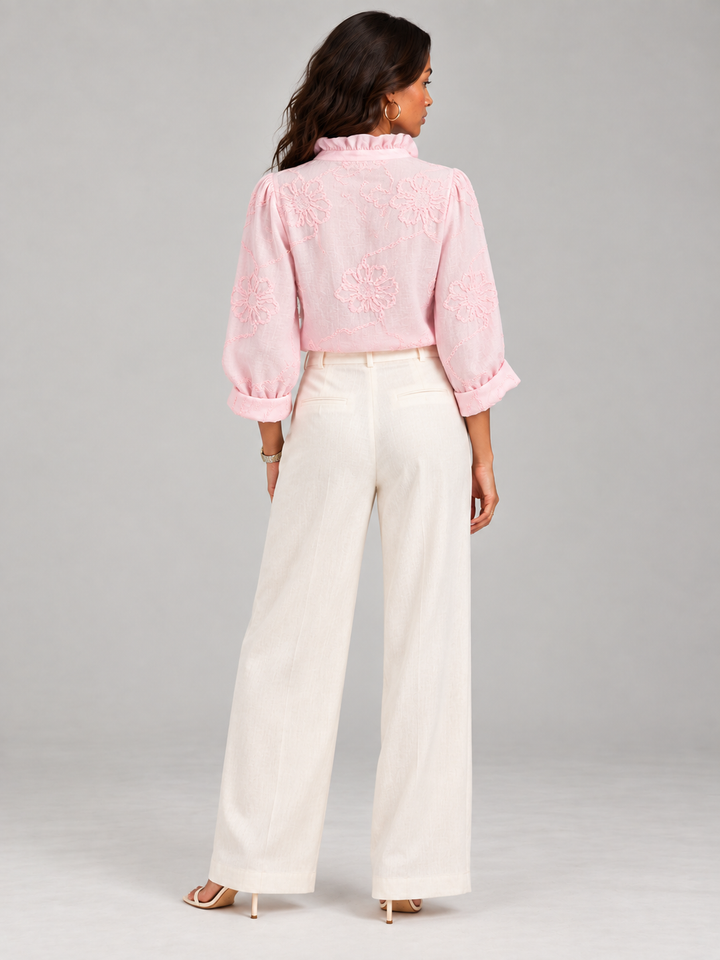 Camilla™ | Elegant Blouse with Floral Embroidery