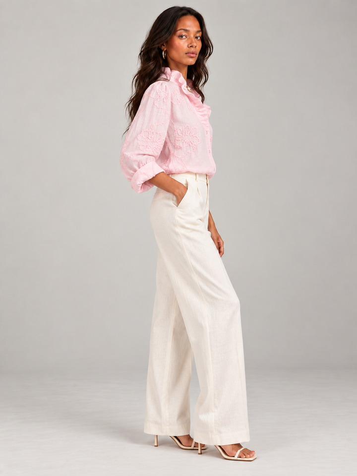 Camilla™ | Elegant Blouse with Floral Embroidery