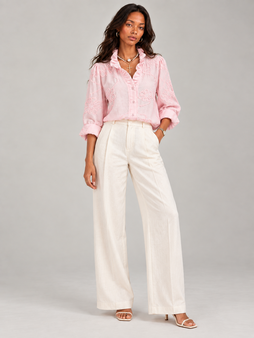 Camilla™ | Elegant Blouse with Floral Embroidery
