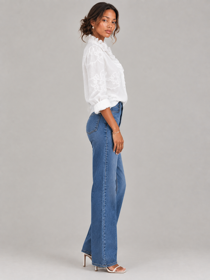 Camilla™ | Elegant Blouse with Floral Embroidery