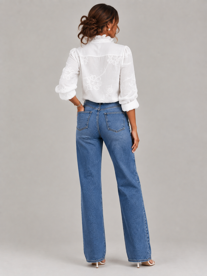 Camilla™ | Elegant Blouse with Floral Embroidery