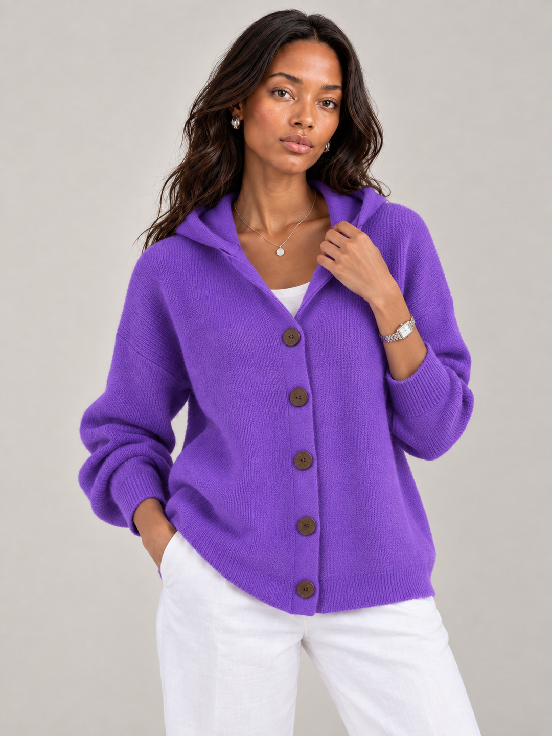 Rosalind™ | Hooded Knit Cardigan