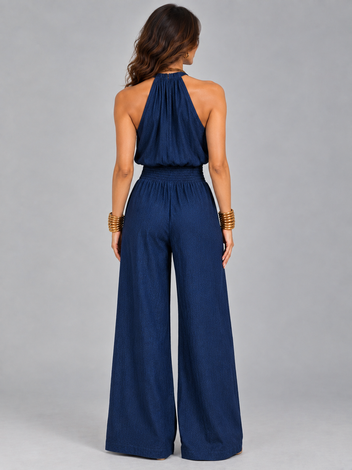 Ellie | Elegant Halterneck Jumpsuit with Flowing Fit