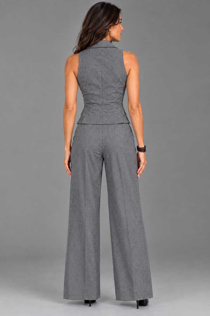 Amelia | Elegant Set with Waistcoat and Wide-Leg Trousers