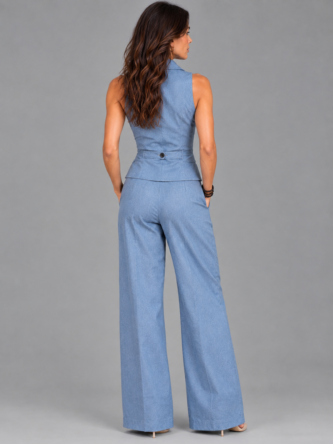 Amelia | Elegant Set with Waistcoat and Wide-Leg Trousers