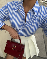 AMELIA | ELEGANTE MINI BORSA IN PELLE BORDEAUX