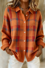 Capucine™ | Veste en tricot à carreaux