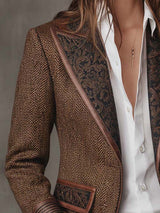 Camille™ | Blazer élégant à détails contrastés