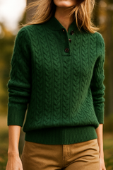 Pull en laine à torsades intemporel