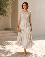 Célestine™ | Robe longue élégante à détails en dentelle
