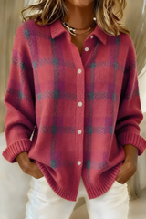 Capucine™ | Veste en tricot à carreaux