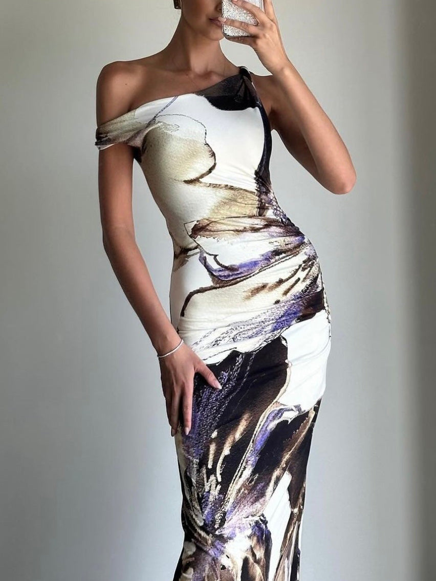 Robe Maxi Imprimé Artistique