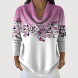 Albane™ | Pull floral avec col roulé