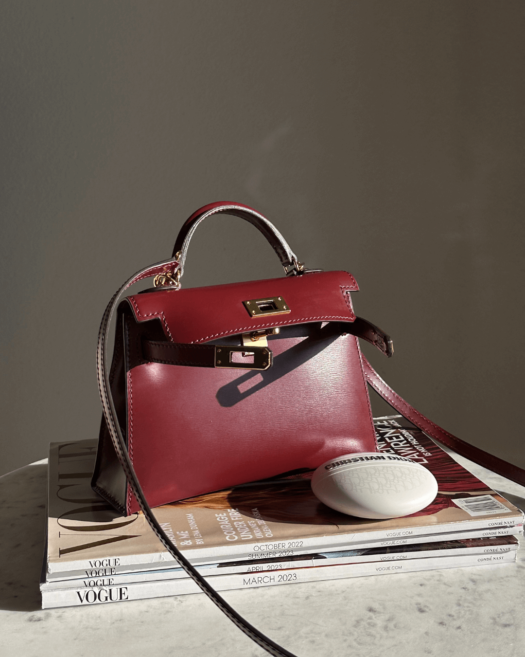 Amelia | Elegant Burgundy Leather Mini Bag