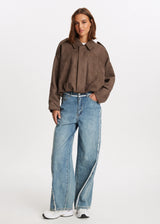 Camille™ | Veste Cropped en Suède