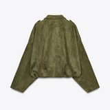 Clara™ | Giacca in finta pelle scamosciata