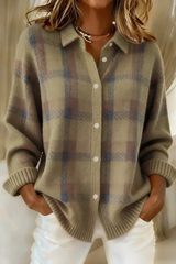Capucine™ | Veste en tricot à carreaux