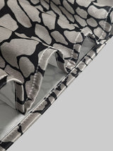 Chemisier effet satin à motif artistique