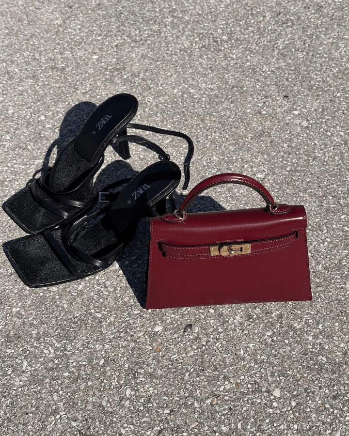 Amelia | Elegant Burgundy Leather Mini Bag