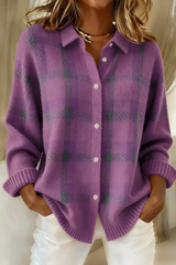 Capucine™ | Veste en tricot à carreaux