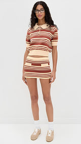 Margaux™ | Completo a righe in stile retrò