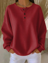 Félicité™ | Sweat-shirt Henley gaufré