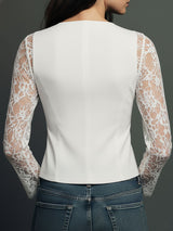 Sophie | Blazer Élégant à Manches Semi-Transparentes