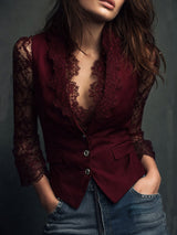 Sophie | Blazer Élégant à Manches Semi-Transparentes