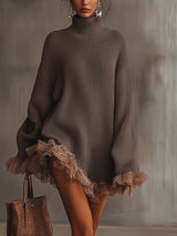 Robe pull à volants