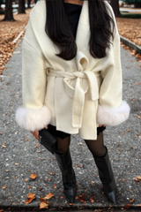 Manica del cappotto di pelliccia