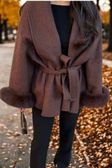 Manica del cappotto di pelliccia