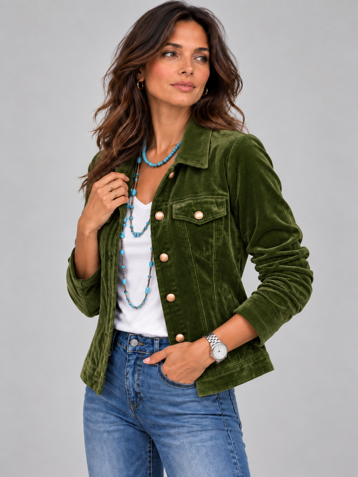Juliet™ | Elegant Velvet-Effect Jacket