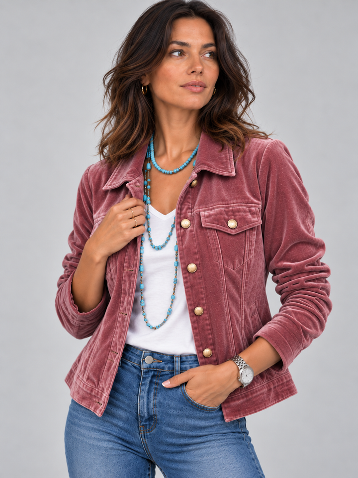 Juliet™ | Elegant Velvet-Effect Jacket